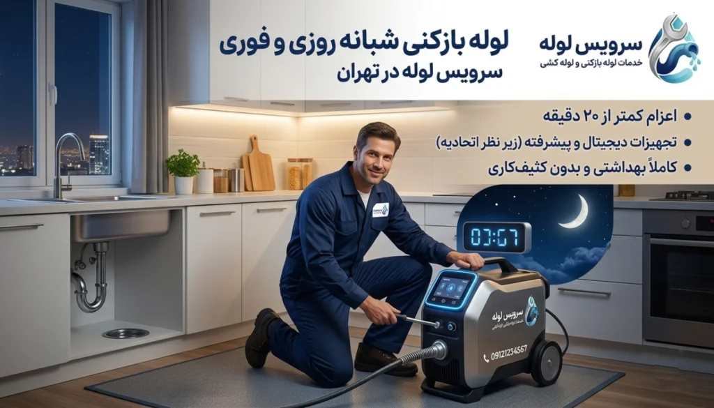 لوله بازکنی شبانه روزی و فوری سرویس لوله در تهران